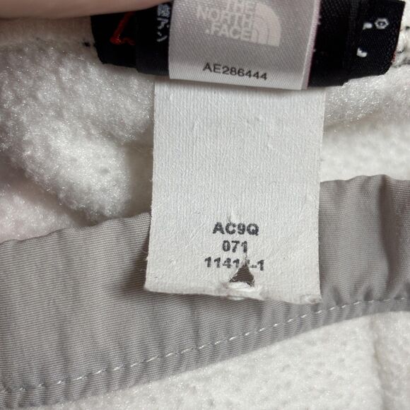 The North Face Denali Fleece Jacket Girls XL White Gray Polartec Full Zip Panels - Picture 11 of 11